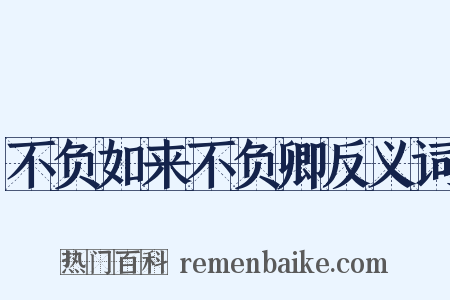 不负如来不负卿反义词是什么意思的图片